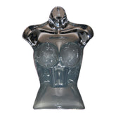 Female Shiny chrome 3 Quarter Hanging Body Form Mannequin